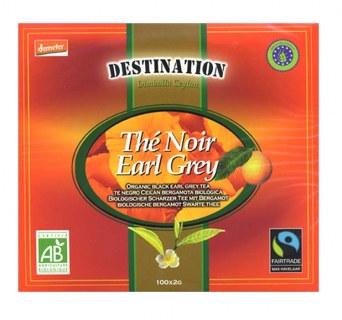 Thé noir earl grey bio 100 infusettes
